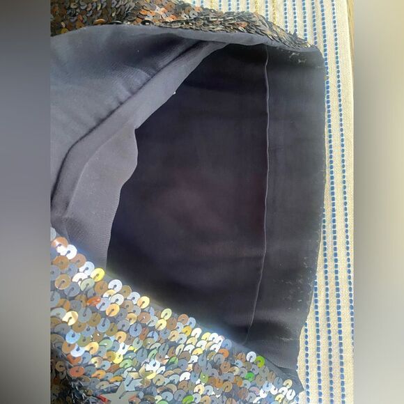 J.Crew Collection Romper Sequin Black Size 6 Low Back Lined Pockets - Picture 11 of 16